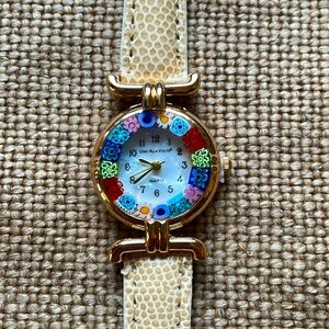 NWOT Uno Alla Volta Murano Glass Watch